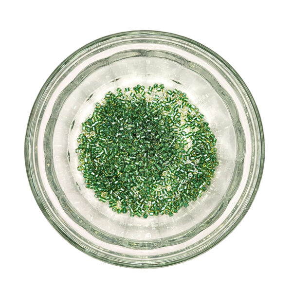 Sparkling Light Green Lined Topaz Delica Seed Beads Size 11 184917