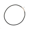 Black Cotton Cord Necklace with Silver Hook