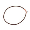Brown Cotton Cord Necklace with Copper Hook