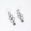 Triple Earrings Hammered with Garnet Studio Shot Option by Felice My Own Collection (1 of 1)