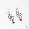 Triple Earrings Hammered with Garnet Studio Shot Option by Felice My Own Collection Watermark