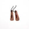 copper dangle earrings garnet ss