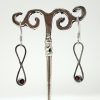 infinity silver garnet earrings studio