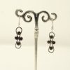 infinity garnet silver drop earrings hanging