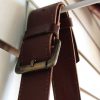leather bag, close up of strap buckle