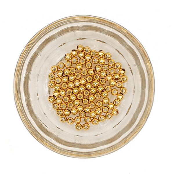 16K Gold Plated Brass 4mm Round 180456