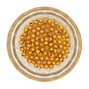 18K Gold Plated Brass 5mm Beads