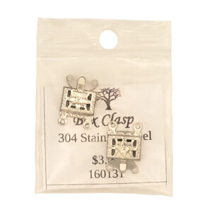 304 Stainless Steel 2 Strand Box Clasp 2 Pack