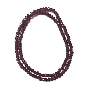 Faceted Rondelle Transparent Purple 4x3mm Beads