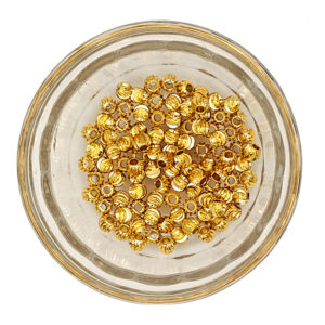 Corrugated Brass Plated 5mm Beads