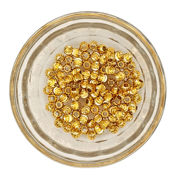 5mm Brass Plated Corrugated Round 180460