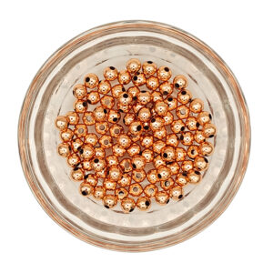 Rose Gold Colored Brass 5mm Beads