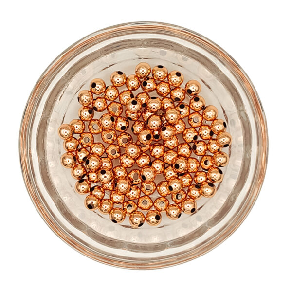 5mm Rose Gold Brass Bead 100 pack 180453