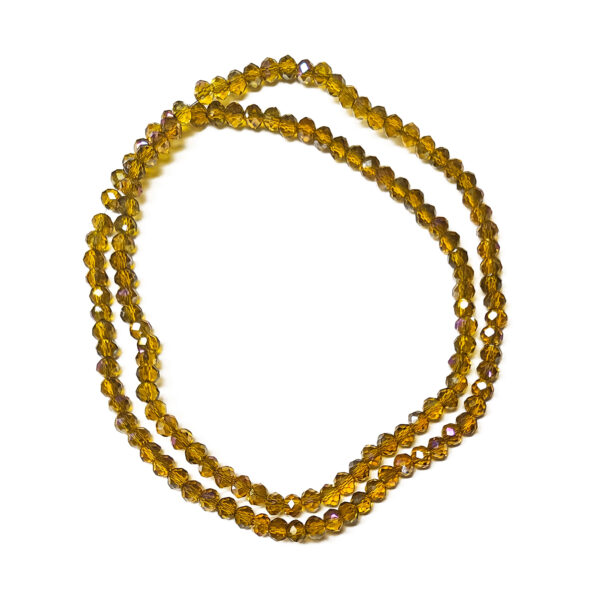 AB Plated Rondelle Goldenrod 4mm 180205