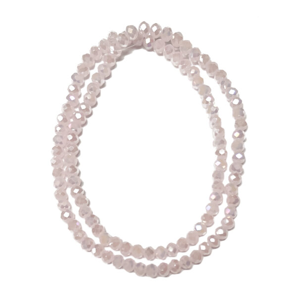AB Plated Rondelle Misty Pink 4x3mm 180207