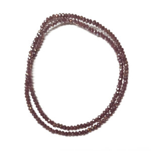 Faceted Rondelle 3mm AB Plated Purple Beads