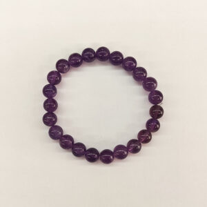 Amethyst 8mm Bead Stretchy Bracelet
