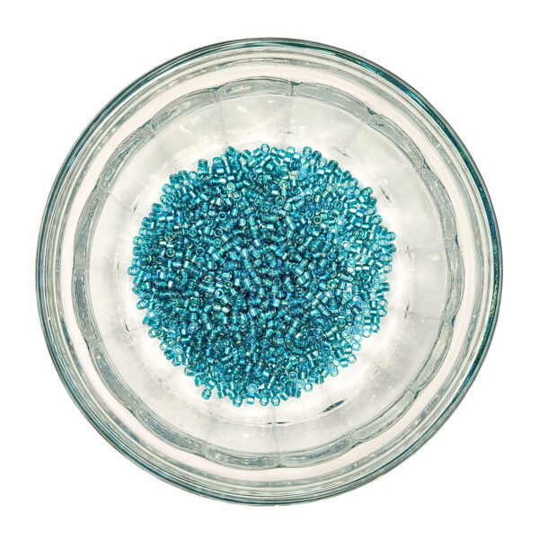 Aqua Green Lined Teal Delica Seed Beads Size 11 184769