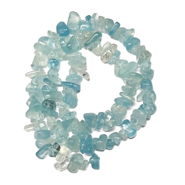 Aquamarine Chip Beads 240630 Aquamarine Grade A Chip Beads
