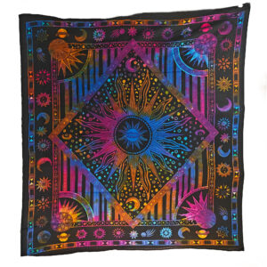 Tie Dye Astronomy Pillars Tapestry Wall Hanging Double