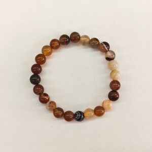 Banded Agate 8mm Bead Stretchy Bracelet