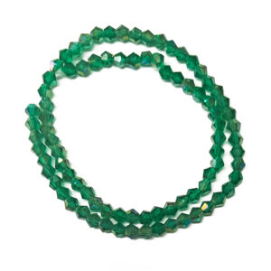 Bicone Sea Green AB 4mm Beads