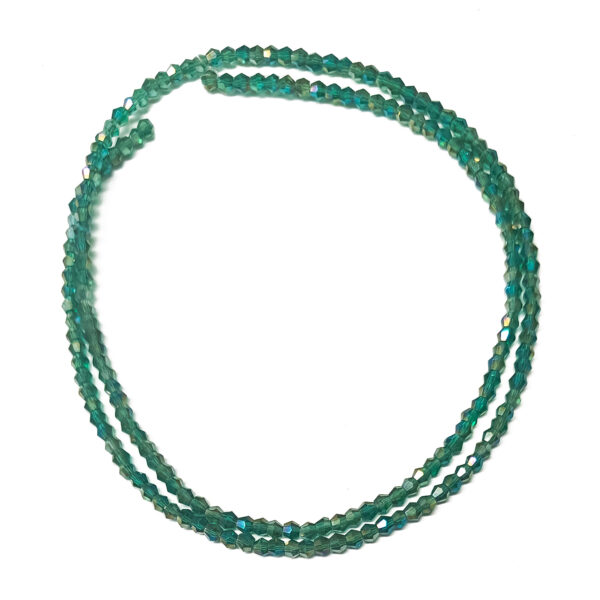 Bi-Cone 2mm Glass AB Beads 180196