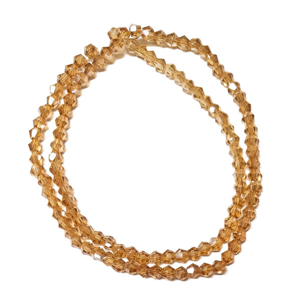 Bicone 3×3.5mm Peru AB Plated Beads 180423