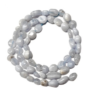 Blue Lace Agate Nugget Beads