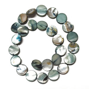 Blue Shell Flat Beads