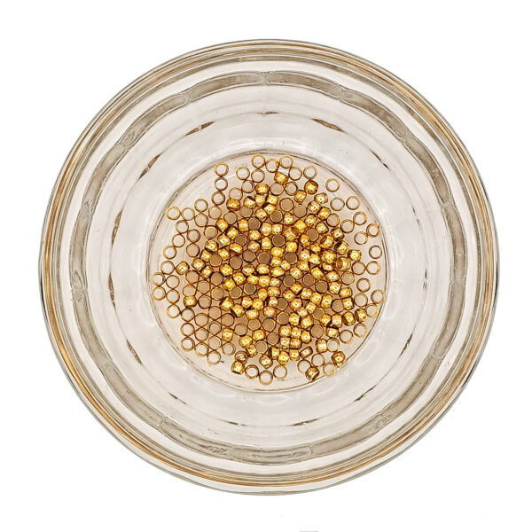 Brass Golden 2.5×1.5mm Crimp Beads 180223