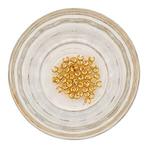 Brass Golden 3.2x2.2mm Crimp Bead Covers