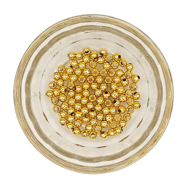 Brass Plated Golden 4mm Round 180457