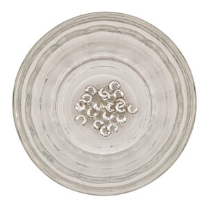 Brass Silver Color 4x3mm Crimp Bead Covers