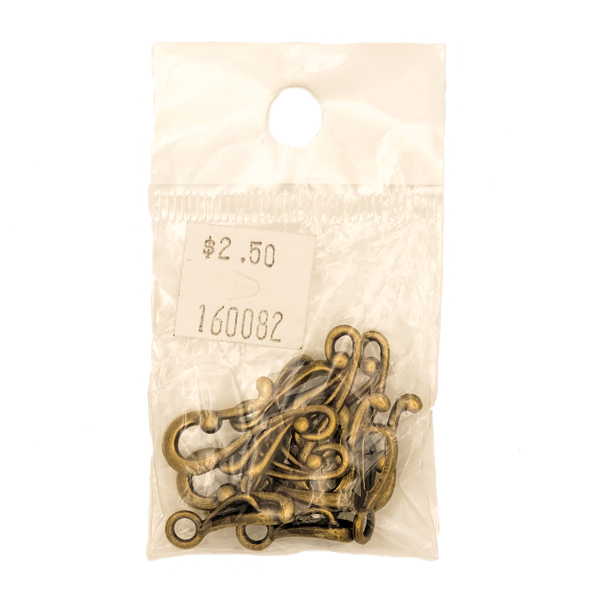 Bronze Colour Hook and Eye Clasp 5 Pairs 160082 2