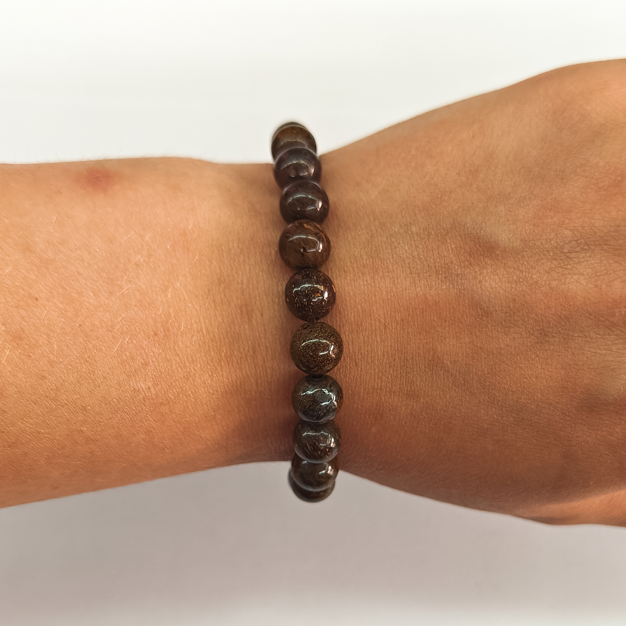 Bronzite 8mm Bead Stretchy Bracelet