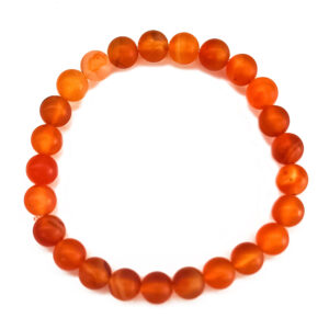 Carnelian Frosted 8mm Stretch Bracelet