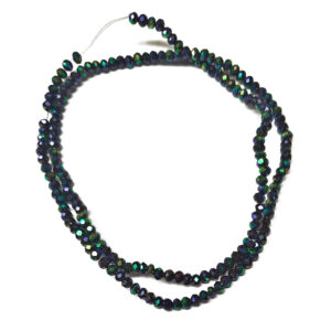 Faceted Rondelle 3x2mm Colourful Electroplated Beads