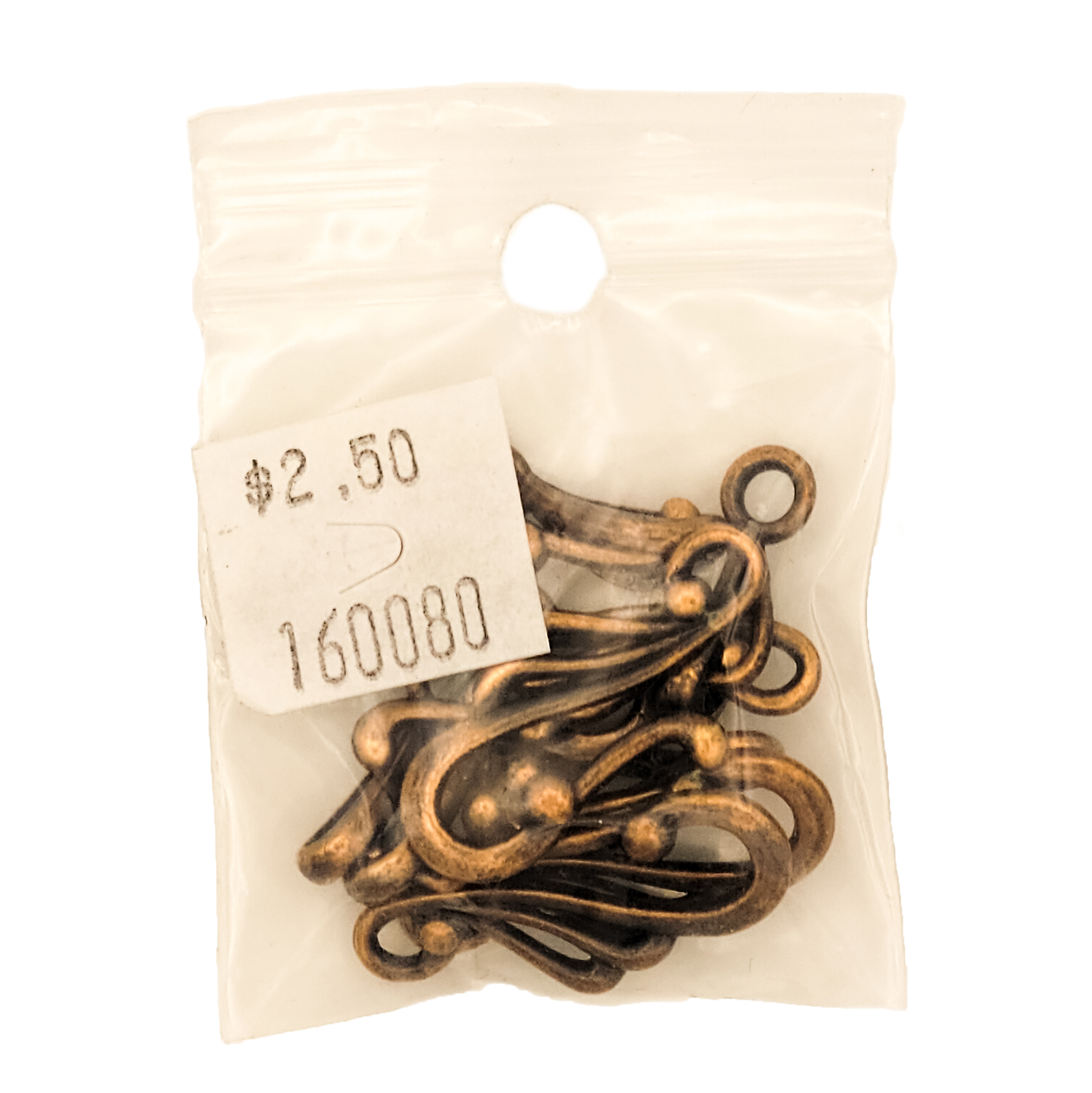 Copper Colour Hook and Eye Clasps 5 Pairs 160080 2
