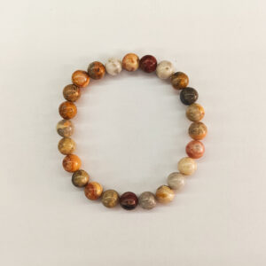 Crazy Lace Agate 8mm Bead Stretchy Bracelet