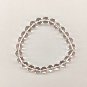 Crystal Quartz 8mm Bead Stretchy Bracelet