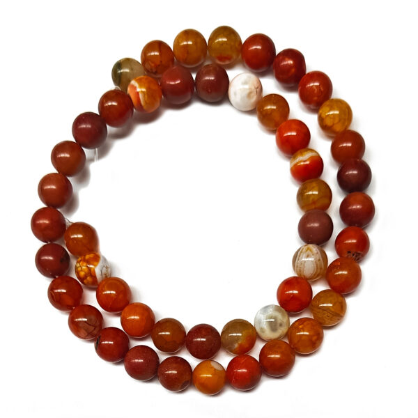 Dyed Agate Coral 8mm Beads
