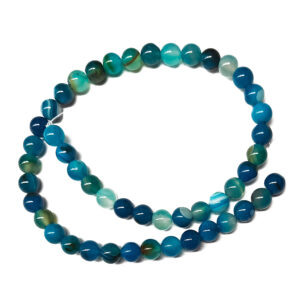 Dyed Blue Banded Agate 8mm Beads