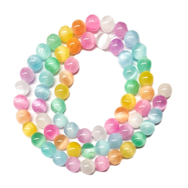 Dyed Rainbow Selenite 6mm Beads 240010 Dyed Rainbow Selenite 6mm Beads