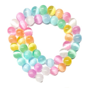 Dyed Rainbow Selenite 8.5mm Beads