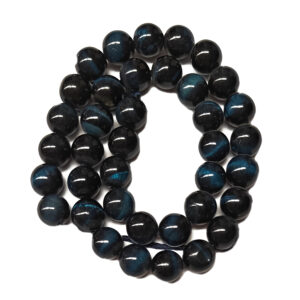 Dyed Tigers Eye Prussian Blue 10mm Beads