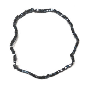 Faceted Black Plated 2mm Cube Beads