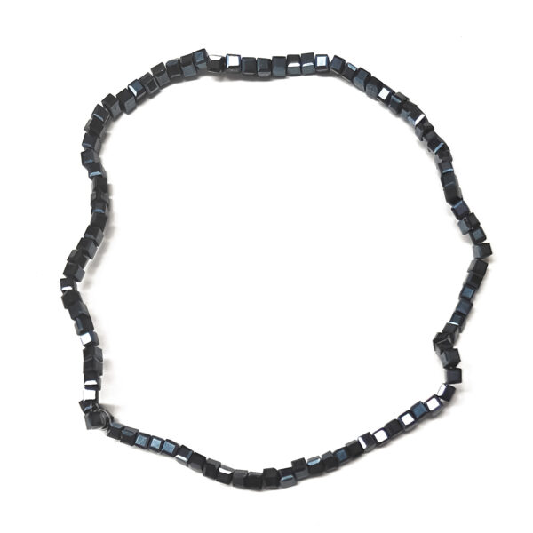 Faceted Black Plated 2mm Cube Beads 180164