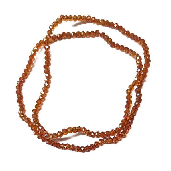 Electroplated AB Faceted Rondelle Bisque 3x2mm Beads 180528