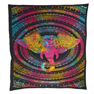 Elephant Face Mandala Tapestry Double Wall Hanging